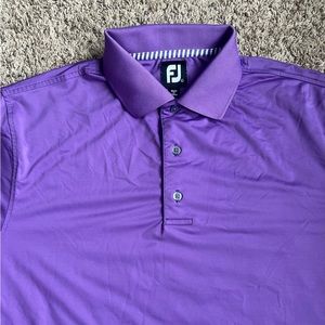 Footjoy Golf Polo Shirt Edina Country Club Large Minnesota Purple